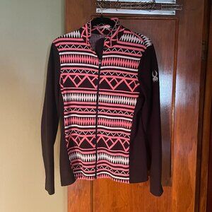 Spyder women's sz 10 full zip collared sweatshirt